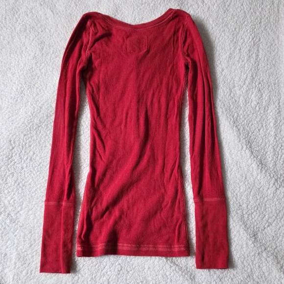 Abercrombie vintage ribbed long sleeve button up henley - Picture 5 of 6